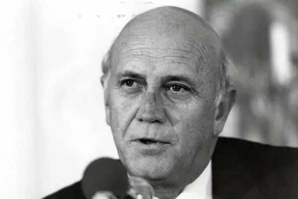 Former South African President F.W. de Klerk